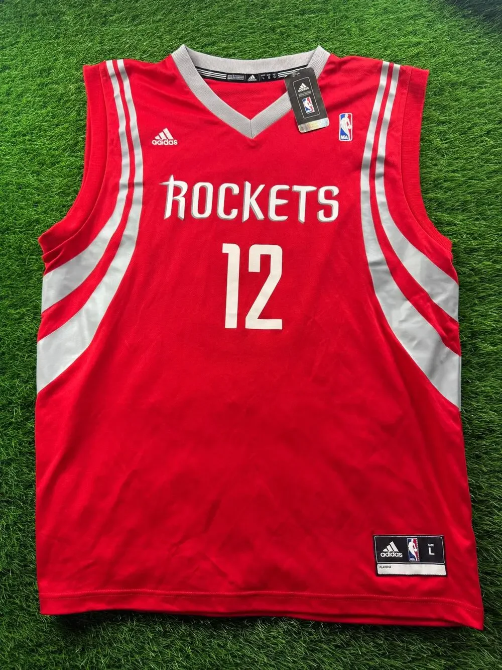 Adidas Kevin Martin Houston Rockets Jersey 12 Men’s Sz L Red NBA Basketball